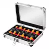 NEO TOOLS Coffret de 12 fraises en carbure de tungstène, queue de 8 mm, caisse en bois