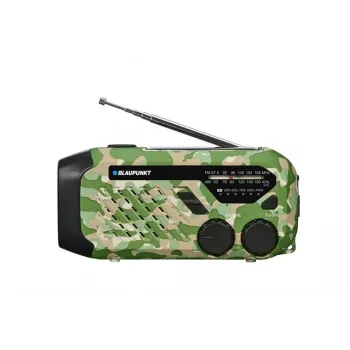 Récepteur radio analogique portable Blaupunkt ER10GC FM/AM avec antenne télescopique, haut-parleur intégré, poignée de transport, vert