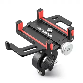 Support de smartphone à pince pour guidon de vélo ROCKBROS 699 - rouge