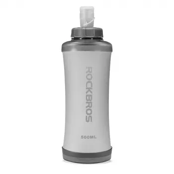 Gourde souple ROCKBROS 500 ml pour la course - Blanc