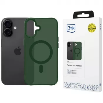 3MK Smoke MagCase pour Apple iPhone 17 - coque MagSafe verte translucide avec protection contre les chutes de qualité militaire