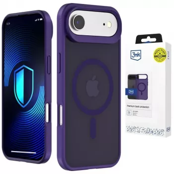 3MK Smoke MagCase violet pour Apple iPhone 15 Pro Max – coque arrière MagSafe translucide