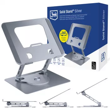 3mk Solid Stand - support universel argent pour téléphones et tablettes