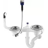 Siphon gain de place DEANTE pour éviers en granit 1,5 et 2 bacs