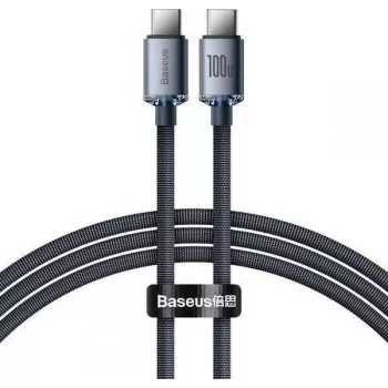 Câble Baseus Crystal Shine USB-C vers USB-C 100W PD 1,2 m noir