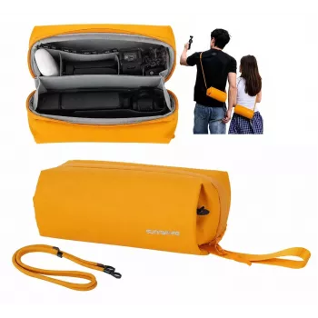 Sunnylife B018-Y Organizer Case for DJI Osmo Pocket 3 / Insta360 X5 / Go 3S, Yellow