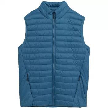 4F Men's Denim Vest M062 - Button-Up Sleeveless, Regular Fit, XL