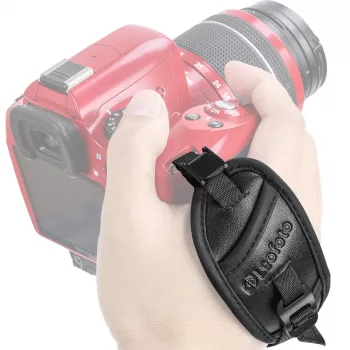 Dragonne universelle pour appareil photo Leofoto WS-01 - réglable, Hypalon et nylon, Noir