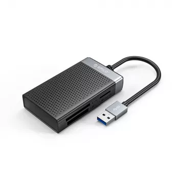 Lecteur de cartes multiple USB 3.0 ORICO CL4D-A3 - SD, microSD, CF, MS - noir/argent