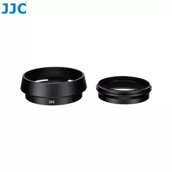 Pare-soleil JJC LH-JXHALF avec bague adaptatrice de filtre 37 mm pour Fujifilm X Half, noir