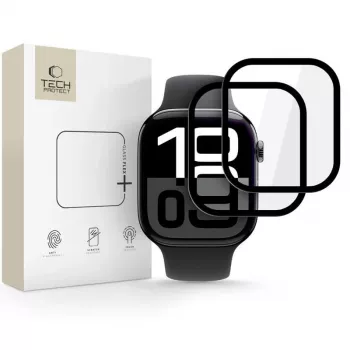 Protection d'écran Tech-Protect Glass Flex+ pour Apple Watch 10/11 (46 mm) pack de 2 noire