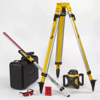 Niveau laser rotatif STABILA LAR 160, set de 5 pièces avec récepteur, trépied, mire et mallette