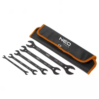 Clés plates doubles extra-fines NEO TOOLS, 4-en-1, 6-27 mm (20 tailles), lot de 5