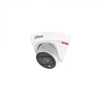 Caméra réseau turret Dahua IPC-HDW1439T1-A-LED-0280B-PRO 4MP Full-Colour Warm LED avec microphone intégré, objectif fixe 2,8mm, IP67, PoE