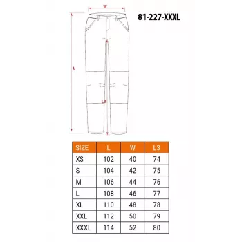 Pantalon de travail de protection NEO TOOLS 81-227-XXXL, gris/noir, XXXL