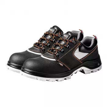 Chaussures de sécurité en cuir NEO TOOLS TOP-82-015, taille 44 EU, S3 SRC, embout en acier, noir