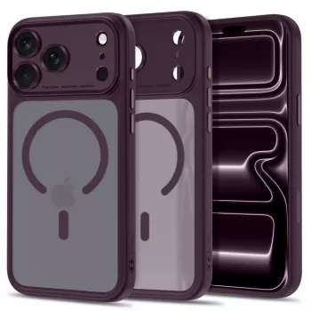 Tech-Protect MagPeak MagSafe Case for iPhone 17 Pro Max / 18 Pro Max - Matte Dark Cherry