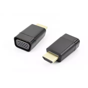 Accura HDMI to VGA Adapter with Audio, Male to Female, 1080p, Black