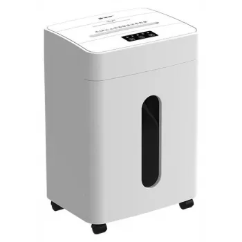 Destructeur de documents Tracer SilentBlade blanc à coupe croisée, 10 feuilles, P-4, 21 L