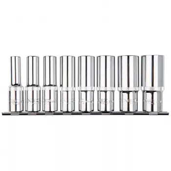 Douilles longues à profil XZN NEO TOOLS 1/2, lot de 8