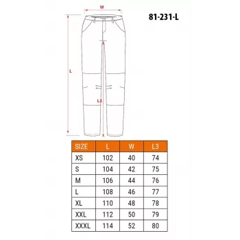 Pantalon de protection NEO TOOLS 81-231-L taille L gris/noir