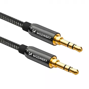 Câble audio AUX 3,5 mm universel Wozinsky 2x jack mâle 1,5 m noir