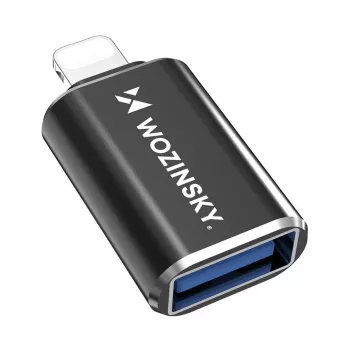 Câble Wozinsky USB-A vers Lightning 1 m noir - certifié MFi, charge rapide et synchronisation