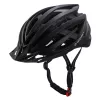Wozinsky casque de vélo VTT avec visière amovible et feu arrière USB 54-57 cm - noir