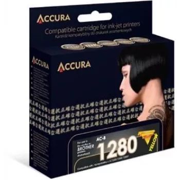 Accura Yellow Compatible Ink Cartridge for Brother LC1280XLY/LC1240Y/LC1220Y (High Yield, 1200 pages)