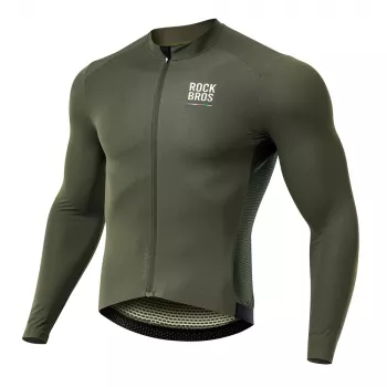 ROCKBROS ROAD TO SKY Men's Long Sleeve Cycling Jersey L - Green