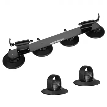 ROCKBROS XP1002 Suction Cup Roof Bike Rack for 2 Bicycles - Black