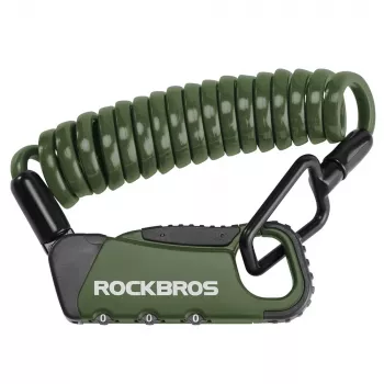 ROCKBROS RBK6N 4-Digit Combination Bicycle Cable Lock - Black, 120cm x 12mm