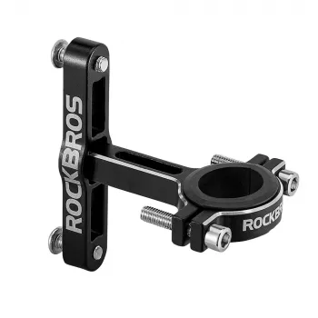 Adaptateur de porte-bidon réglable en aluminium ROCKBROS KS-416, noir