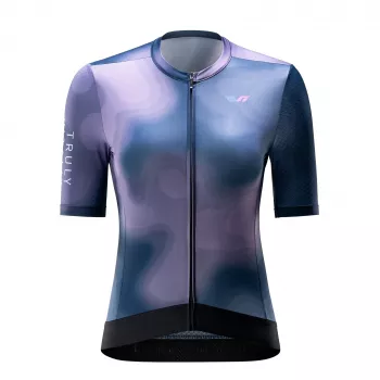 Rockbros Women's TVI Cycling Jersey Short Sleeve Navy Blue Size L