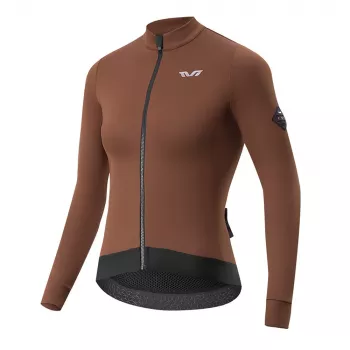 Maillot de cyclisme thermique pour femme ROCKBROS YDWT006, marron, taille L
