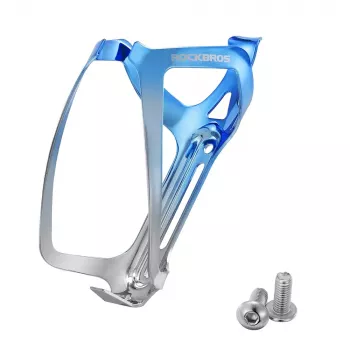 Porte-bidon en aluminium ROCKBROS RKL02 - bleu-argent