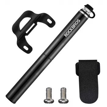 ROCKBROS JG-PB-004 Lightweight Bicycle Hand Pump with Pressure Gauge - Black