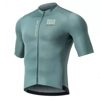 ROCKBROS ROAD TO SKY Men's Short Sleeve Cycling Jersey Grey-Blue Size L