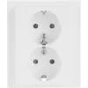 Prise double SCHUKO Busch-Jaeger 202 EUJB-84, Alpine White, encastrée, 2 x type F, 16 A