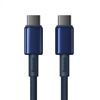 Câble USB-C vers USB-C Baseus Tungsten Gold 100W PD 1m bleu
