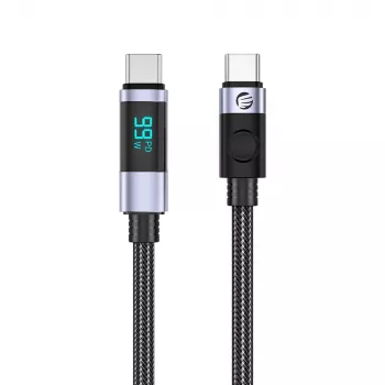Câble USB-C vers USB-C ORICO LDC2C PD 100W avec affichage LED de la puissance, 480 Mbps, 3 m, noir