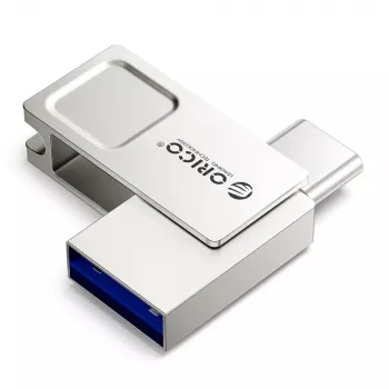 Clé USB double USB-A/USB-C ORICO U301 128 Go USB 3.2 Gen 1 argent