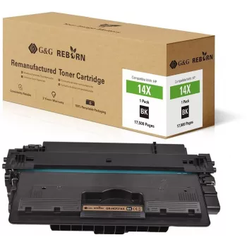 Cartouche de toner noire remanufacturée G&G Reborn pour HP 14X (CF214X) – 17 500 pages