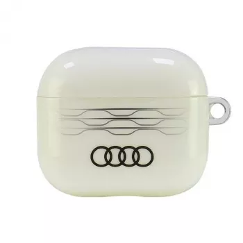 Coque Audi IML Geometric Pattern pour AirPods 3 blanche AU-IMLAP3-A6/D3-WE