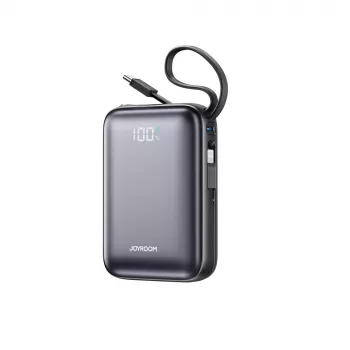Batterie externe JOYROOM JR-PBF29 20000mAh 22.5W avec affichage numérique et câbles double Type-C intégrés - noire