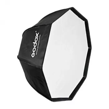 Softbox parapluie octogonale Godox SB-UBW95 95 cm avec monture Bowens, intérieur argent, diffuseurs et sac de transport