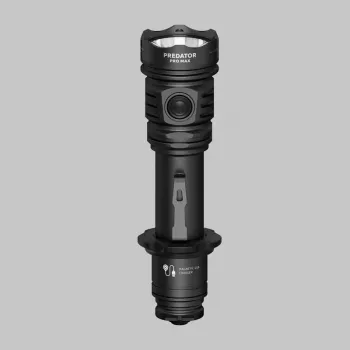 Armytek Predator PRO MAX Lampe torche tactique 3000 lumens, blanc chaud, portée 501m, Cree XHP70.2, rechargeable 21700, noir