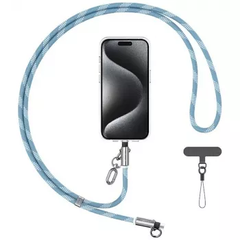 Câble de charge dragonne pour téléphone USAMS SJ746 30W USB-C vers Lightning 1,2 m bleu