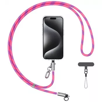 USAMS SJ746 30W USB-C to Lightning Charging Lanyard Cable 1.2m Pink