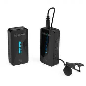 Système de microphone sans fil 2,4 GHz BOYA BY-XM6-S1 avec micro lavalier pour appareils photo, smartphones et ordinateurs
